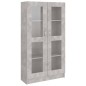 Armadietto e Vetrina Grigio Cemento 82,5x30,5x150 cm Truciolato Armadietto e Vetrina Grigio Cemento 82,5x30,5x150 cm Truciolato