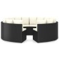 vidaXL Set Divani da Giardino 8 pz con Cuscini in Polyrattan Nero vidaXL Set Divani da Giardino 8 pz con Cuscini in Polyrattan Nero