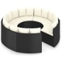 vidaXL Set Divani da Giardino 8 pz con Cuscini in Polyrattan Nero vidaXL Set Divani da Giardino 8 pz con Cuscini in Polyrattan Nero