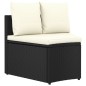 vidaXL Set Divani da Giardino 8 pz con Cuscini in Polyrattan Nero vidaXL Set Divani da Giardino 8 pz con Cuscini in Polyrattan Nero