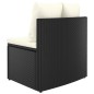 vidaXL Set Divani da Giardino 8 pz con Cuscini in Polyrattan Nero vidaXL Set Divani da Giardino 8 pz con Cuscini in Polyrattan Nero