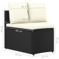 vidaXL Set Divani da Giardino 8 pz con Cuscini in Polyrattan Nero vidaXL Set Divani da Giardino 8 pz con Cuscini in Polyrattan Nero