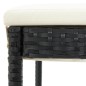 vidaXL Set da Bar da Giardino 5 pz con Cuscini in Polyrattan Nero vidaXL Set da Bar da Giardino 5 pz con Cuscini in Polyrattan Nero