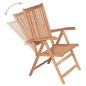 vidaXL Sedie Reclinabili da Giardino 4 pz in Legno Massello di Teak vidaXL Sedie Reclinabili da Giardino 4 pz in Legno Massello di Teak