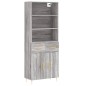 vidaXL Credenza Grigio Sonoma 69,5x34x180 cm in Legno Multistrato vidaXL Credenza Grigio Sonoma 69,5x34x180 cm in Legno Multistrato
