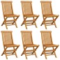 vidaXL Sedie da Giardino con Cuscini Antracite 6 pz Massello di Teak vidaXL Sedie da Giardino con Cuscini Antracite 6 pz Massello di Teak