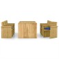 vidaXL Set Pranzo da Giardino 7pz con Cuscini Legno di Pino Impregnato vidaXL Set Pranzo da Giardino 7pz con Cuscini Legno di Pino Impregnato
