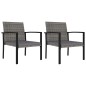 vidaXL Set da Pranzo da Giardino 3 pz in Polyrattan Grigio vidaXL Set da Pranzo da Giardino 3 pz in Polyrattan Grigio