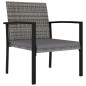 vidaXL Set da Pranzo da Giardino 3 pz in Polyrattan Grigio vidaXL Set da Pranzo da Giardino 3 pz in Polyrattan Grigio