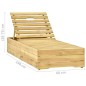 vidaXL Lettino da Giardino con Tavolino Cuscino Legno Pino Impregnato vidaXL Lettino da Giardino con Tavolino Cuscino Legno Pino Impregnato