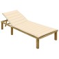 vidaXL Lettino da Giardino con Cuscino Crema Legno Pino Impregnato vidaXL Lettino da Giardino con Cuscino Crema Legno Pino Impregnato