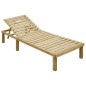 vidaXL Lettino da Giardino con Cuscino Crema Legno Pino Impregnato vidaXL Lettino da Giardino con Cuscino Crema Legno Pino Impregnato