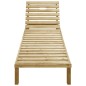 vidaXL Lettino da Giardino con Cuscino Crema Legno Pino Impregnato vidaXL Lettino da Giardino con Cuscino Crema Legno Pino Impregnato