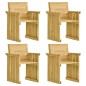 vidaXL Set Pranzo da Giardino 5pz con Cuscini Legno di Pino Impregnato