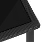 vidaXL Set da Pranzo da Giardino 5 pz in Polyrattan Nero
