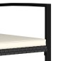 vidaXL Set da Pranzo da Giardino 5 pz in Polyrattan Nero