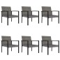 vidaXL Set da Pranzo da Giardino 7 pz in Polyrattan Grigio vidaXL Set da Pranzo da Giardino 7 pz in Polyrattan Grigio