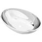 Lavandino 40x33x13,5 cm in Ceramica Argento Lavandino 40x33x13,5 cm in Ceramica Argento