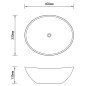Lavandino 40x33x13,5 cm in Ceramica Argento Lavandino 40x33x13,5 cm in Ceramica Argento