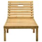 vidaXL Lettino da Giardino con Tavolino Cuscino Legno Pino Impregnato vidaXL Lettino da Giardino con Tavolino Cuscino Legno Pino Impregnato