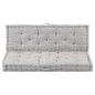 Cuscini per Pallet e Pavimento 2 pz in Cotone Grigio Cuscini per Pallet e Pavimento 2 pz in Cotone Grigio
