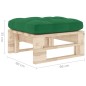 vidaXL Ottomana da Giardino Pallet in Legno di Pino Impregnato