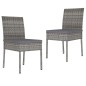 vidaXL Set da Pranzo da Giardino 3 pz in Polyrattan Grigio