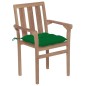 vidaXL Sedie da Giardino 2 pz con Cuscini Verdi in Massello di Teak vidaXL Sedie da Giardino 2 pz con Cuscini Verdi in Massello di Teak