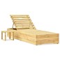 vidaXL Lettino da Giardino con Tavolino Cuscino Legno Pino Impregnato