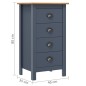 Credenza Hill Grigia 46x35x80 cm in Legno Massello di Pino Credenza Hill Grigia 46x35x80 cm in Legno Massello di Pino