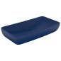vidaXL Lavabo Lusso Rettangolare Blu Scuro Opaco 71x38 cm in Ceramica vidaXL Lavabo Lusso Rettangolare Blu Scuro Opaco 71x38 cm in Ceramica