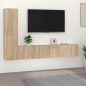 Set di Mobili Porta TV 4 pz Rovere Sonoma in Legno Multistrato Set di Mobili Porta TV 4 pz Rovere Sonoma in Legno Multistrato