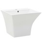 vidaXL Lavabo a Parete in Ceramica Bianco 500x450x410 mm vidaXL Lavabo a Parete in Ceramica Bianco 500x450x410 mm