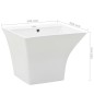 vidaXL Lavabo a Parete in Ceramica Bianco 500x450x410 mm vidaXL Lavabo a Parete in Ceramica Bianco 500x450x410 mm