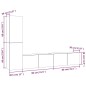 Set di Mobili Porta TV 4 pz Rovere Sonoma in Legno Multistrato Set di Mobili Porta TV 4 pz Rovere Sonoma in Legno Multistrato