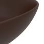 vidaXL Lavandino da Bagno in Ceramica Marrone Scuro Rotondo vidaXL Lavandino da Bagno in Ceramica Marrone Scuro Rotondo