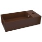 vidaXL Lavandino con Troppopieno in Ceramica Marrone Scuro vidaXL Lavandino con Troppopieno in Ceramica Marrone Scuro