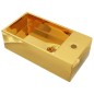 vidaXL Lavandino con Troppopieno 49x25x15 cm in Ceramica Oro