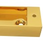 vidaXL Lavandino con Troppopieno 49x25x15 cm in Ceramica Oro