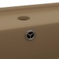 vidaXL Lavabo Troppopieno Quadrato Crema Opaco 41x41cm Ceramica vidaXL Lavabo Troppopieno Quadrato Crema Opaco 41x41cm Ceramica