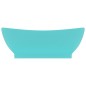 vidaXL Lavabo con Troppopieno Ovale Turchese Opaco 58,5x39 cm Ceramica vidaXL Lavabo con Troppopieno Ovale Turchese Opaco 58,5x39 cm Ceramica