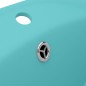 vidaXL Lavabo con Troppopieno Ovale Turchese Opaco 58,5x39 cm Ceramica vidaXL Lavabo con Troppopieno Ovale Turchese Opaco 58,5x39 cm Ceramica