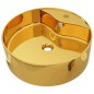 vidaXL Lavandino con Troppopieno 46,5x15,5 cm in Ceramica Oro vidaXL Lavandino con Troppopieno 46,5x15,5 cm in Ceramica Oro