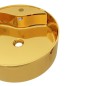 vidaXL Lavandino con Troppopieno 46,5x15,5 cm in Ceramica Oro vidaXL Lavandino con Troppopieno 46,5x15,5 cm in Ceramica Oro
