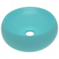 vidaXL Lavandino Lusso Rotondo Verde Chiaro Opaco 40x15 cm in Ceramica