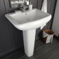 vidaXL Lavandino a Colonna in Ceramica Bianca 580x470x200 mm vidaXL Lavandino a Colonna in Ceramica Bianca 580x470x200 mm
