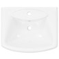 vidaXL Lavandino a Colonna in Ceramica Bianca 580x470x200 mm vidaXL Lavandino a Colonna in Ceramica Bianca 580x470x200 mm