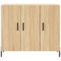 vidaXL Credenza Rovere Sonoma 90x34x80 cm in Legno Multistrato vidaXL Credenza Rovere Sonoma 90x34x80 cm in Legno Multistrato