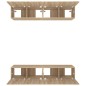 Mobili TV 4 pz Rovere Sonoma 80x30x30 cm in Legno Multistrato