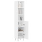 vidaXL Credenza Bianca 34,5x34x180 cm in Legno Multistrato vidaXL Credenza Bianca 34,5x34x180 cm in Legno Multistrato